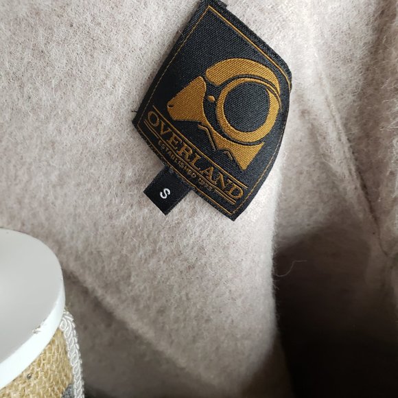 Overland Cordilla Alpaca Wool Blend Short Maroon Snap Button Coat Pocket Jacket - Picture 8 of 8